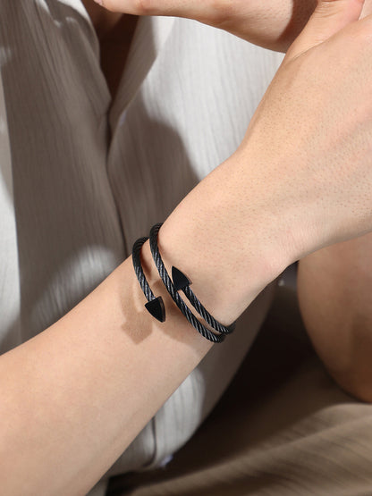 The Rope Wrap Bracelet - Onyx Black