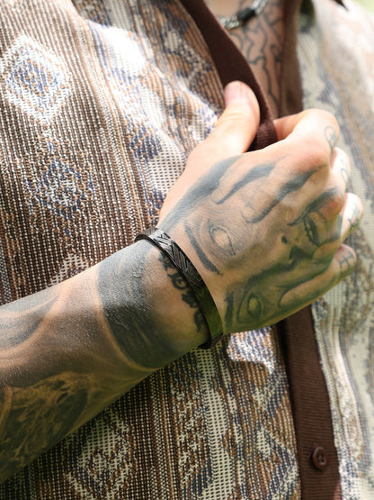 The Heringbone Bangle Bracelet