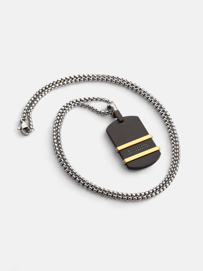 The Lined Plate Pendant Necklace