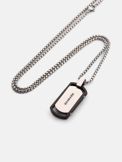 The Embellish-Lined Plate Pendant Necklace