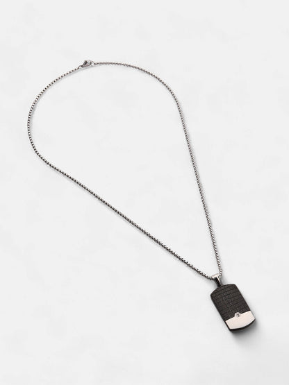 The Croc-Plate Pendant Necklace