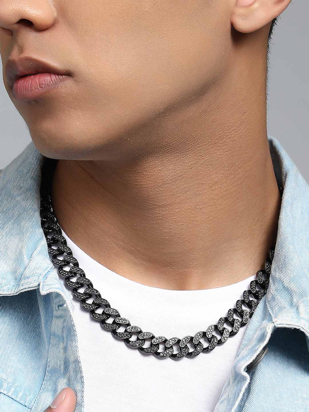 The Bijou Chain Necklace - Midnight Black