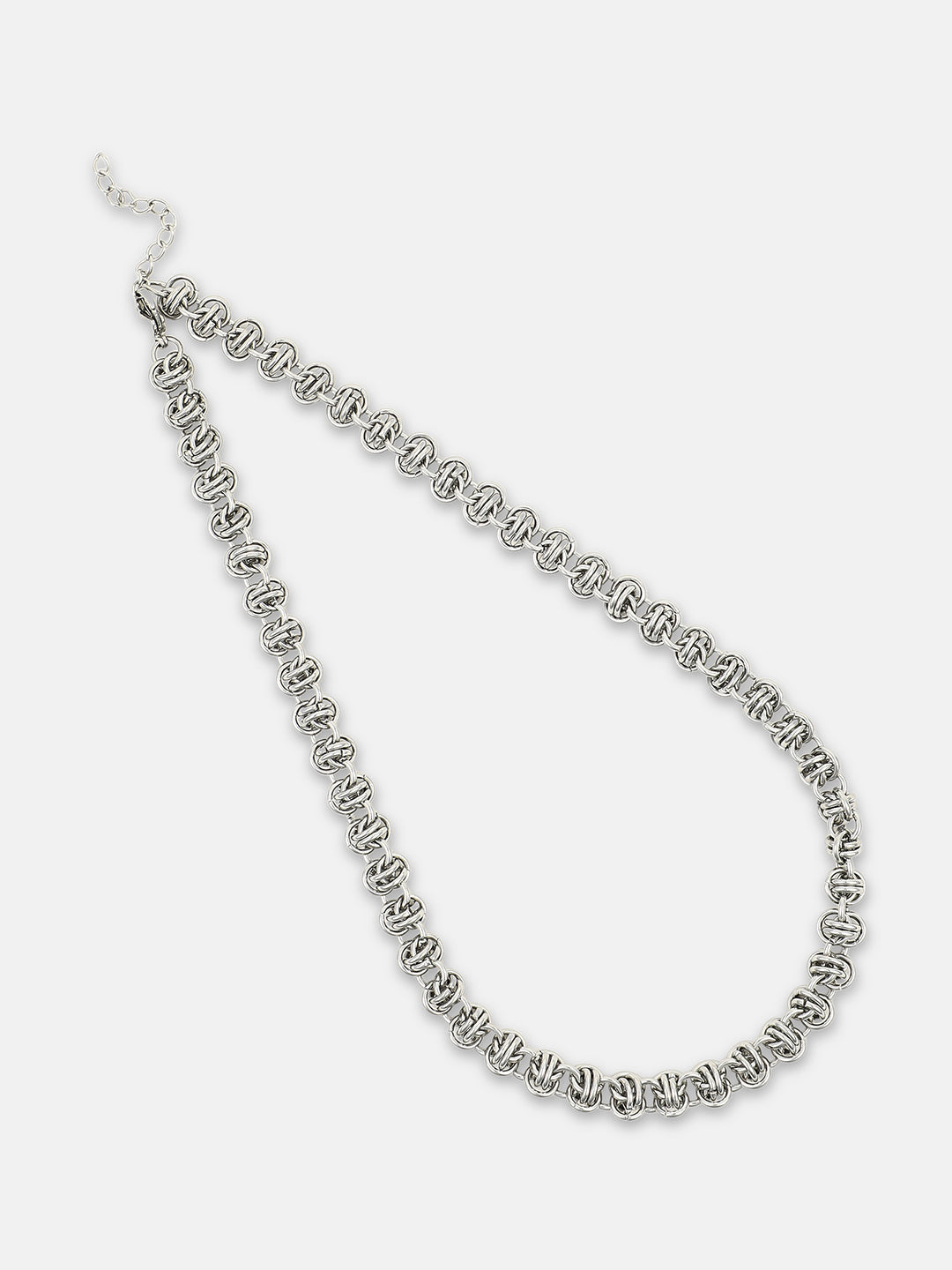 The Knot Chain Necklace - Metallic Silver