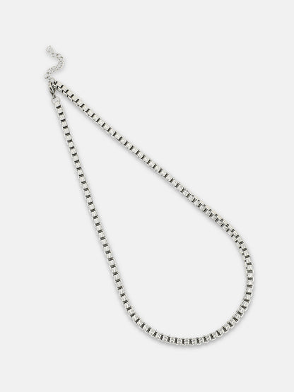 The Industrial Chain Necklace - Metallic Silver