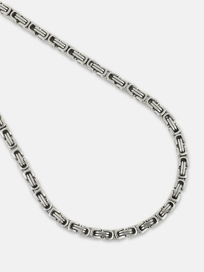 The Cycle Chain Necklace - Metallic Silver