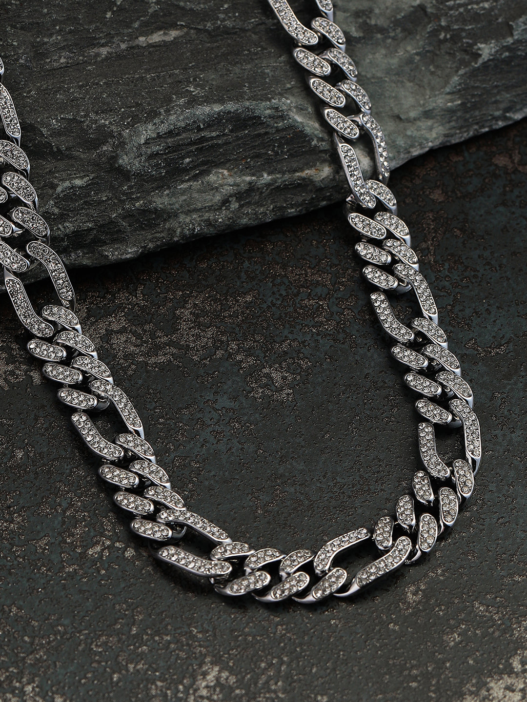 The Flatten-Bijou Chain Necklace - Metallic Silver