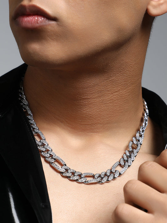 The Flatten-Bijou Chain Necklace - Metallic Silver