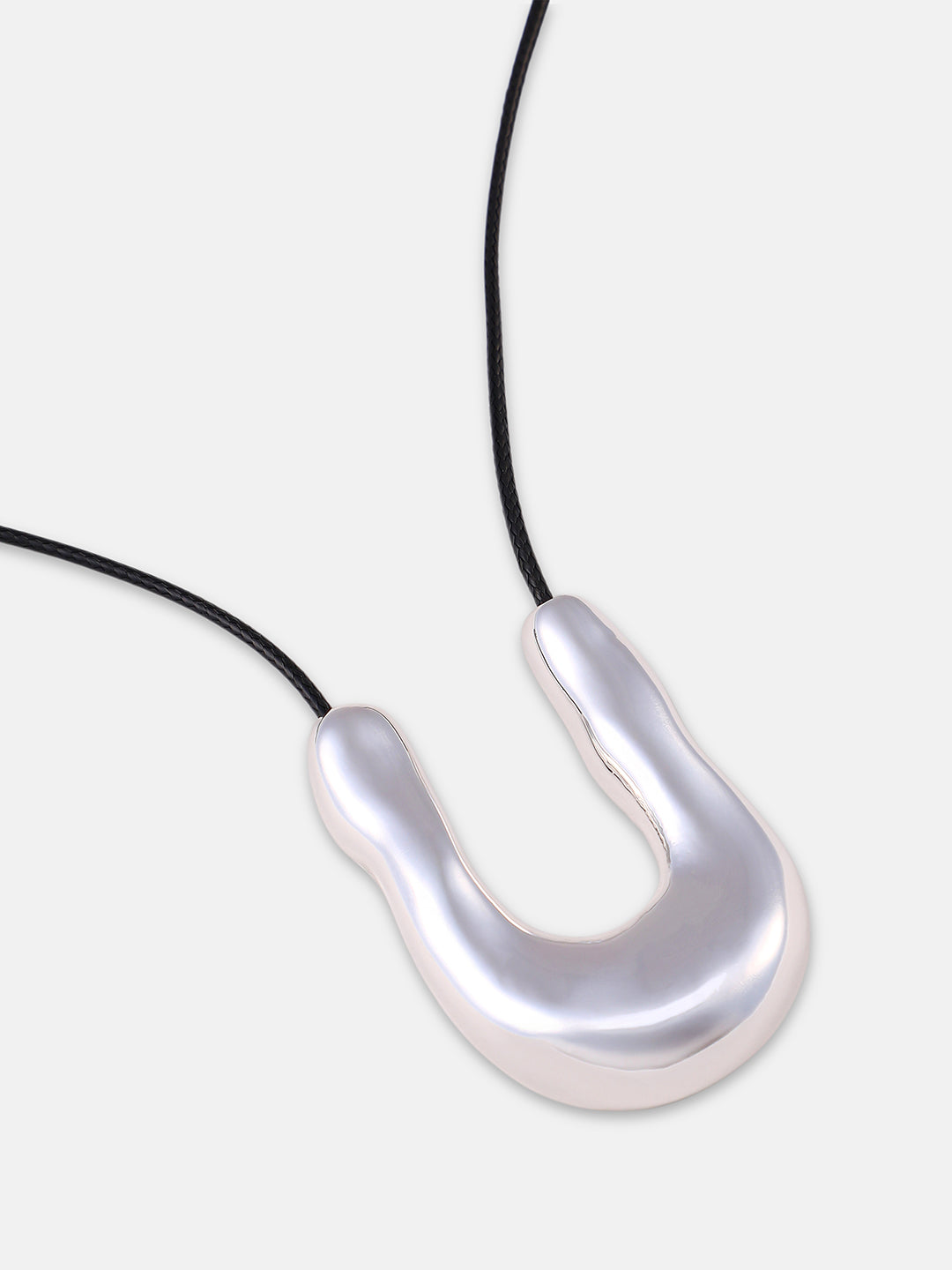 The Houston Pendant Necklace Metallic Silver