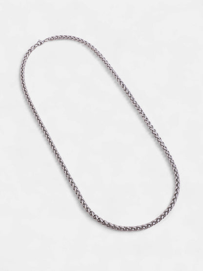 The Minimal-Byzantine Chain Necklace - Metallic Silver