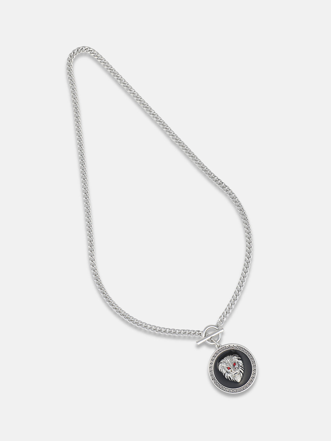 Men's Lion Pendant Necklace - Silver