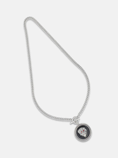 Men's Lion Pendant Necklace - Silver