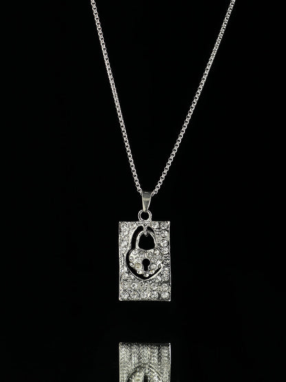 Men's Lockheart Pendant Necklace - Silver