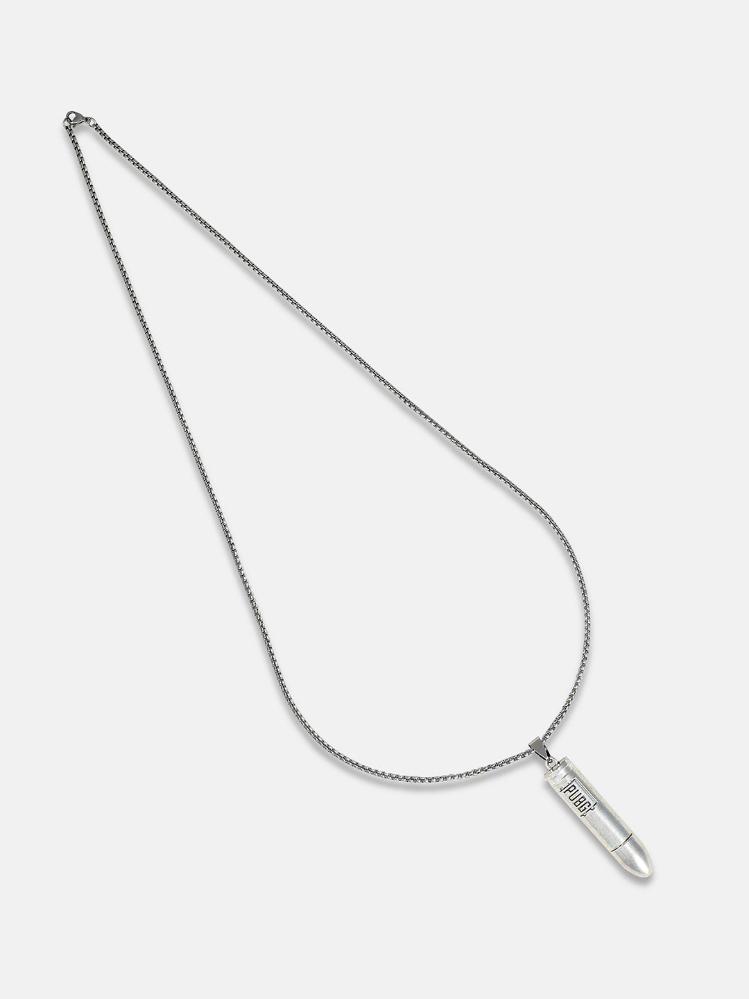 Men's Bullet Pendant Necklace - Silver