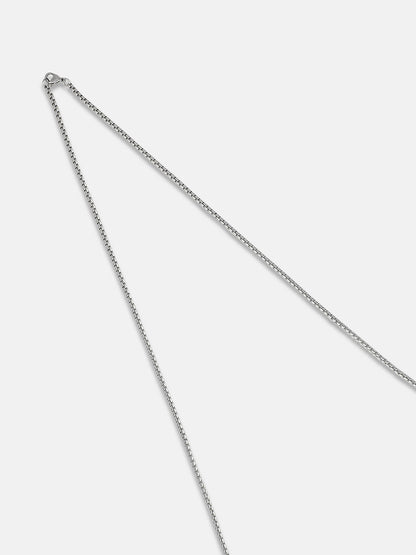 Men's Love Robot Pendant Necklace - Silver