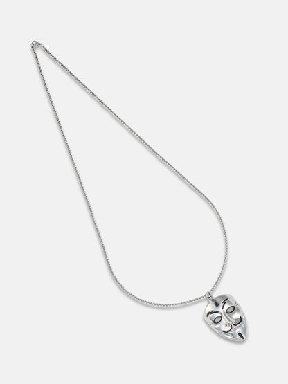 Men's V For Vendetta Pendant Necklace - Silver