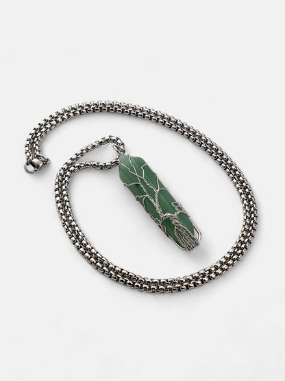 The Veined Crystal Pendant Necklace