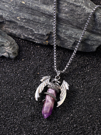 The Wing Crystal Pendant Necklace