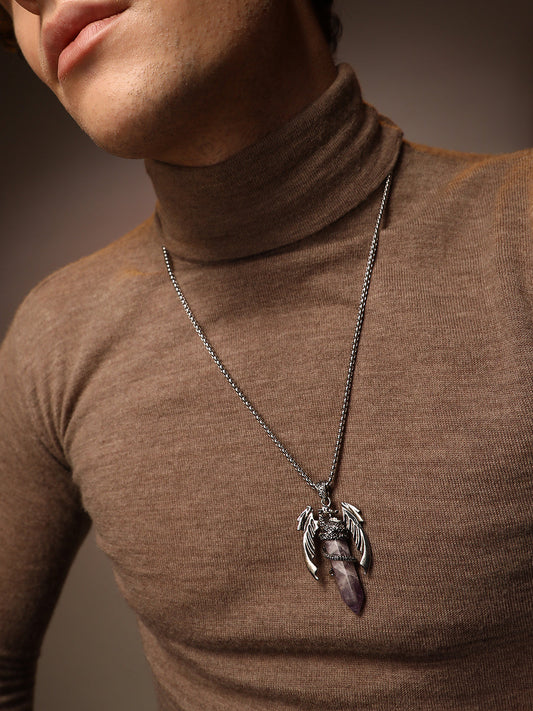 The Wing Crystal Pendant Necklace