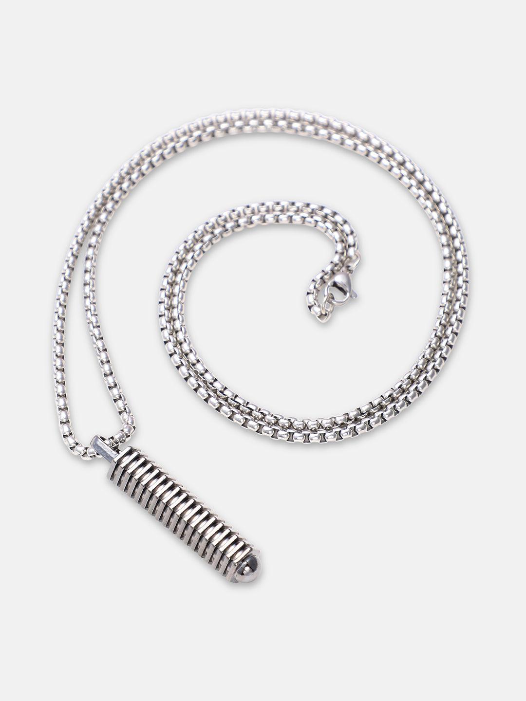 The Spiral Pendant Necklace - Metallic Silver