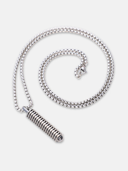 The Spiral Pendant Necklace - Metallic Silver