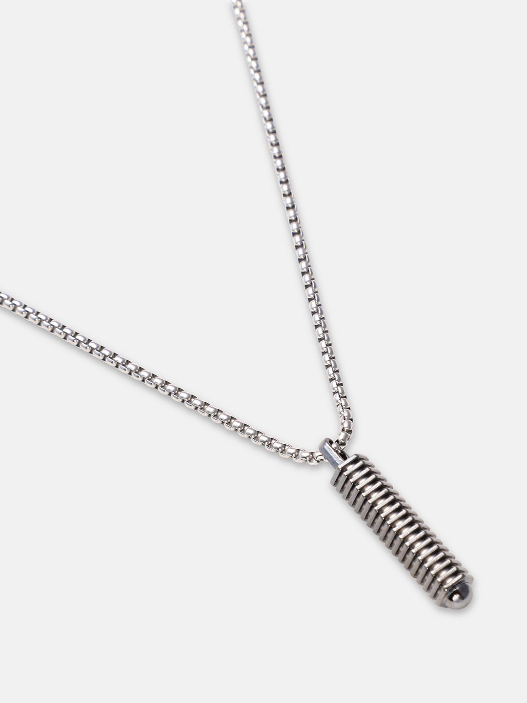The Spiral Pendant Necklace - Metallic Silver