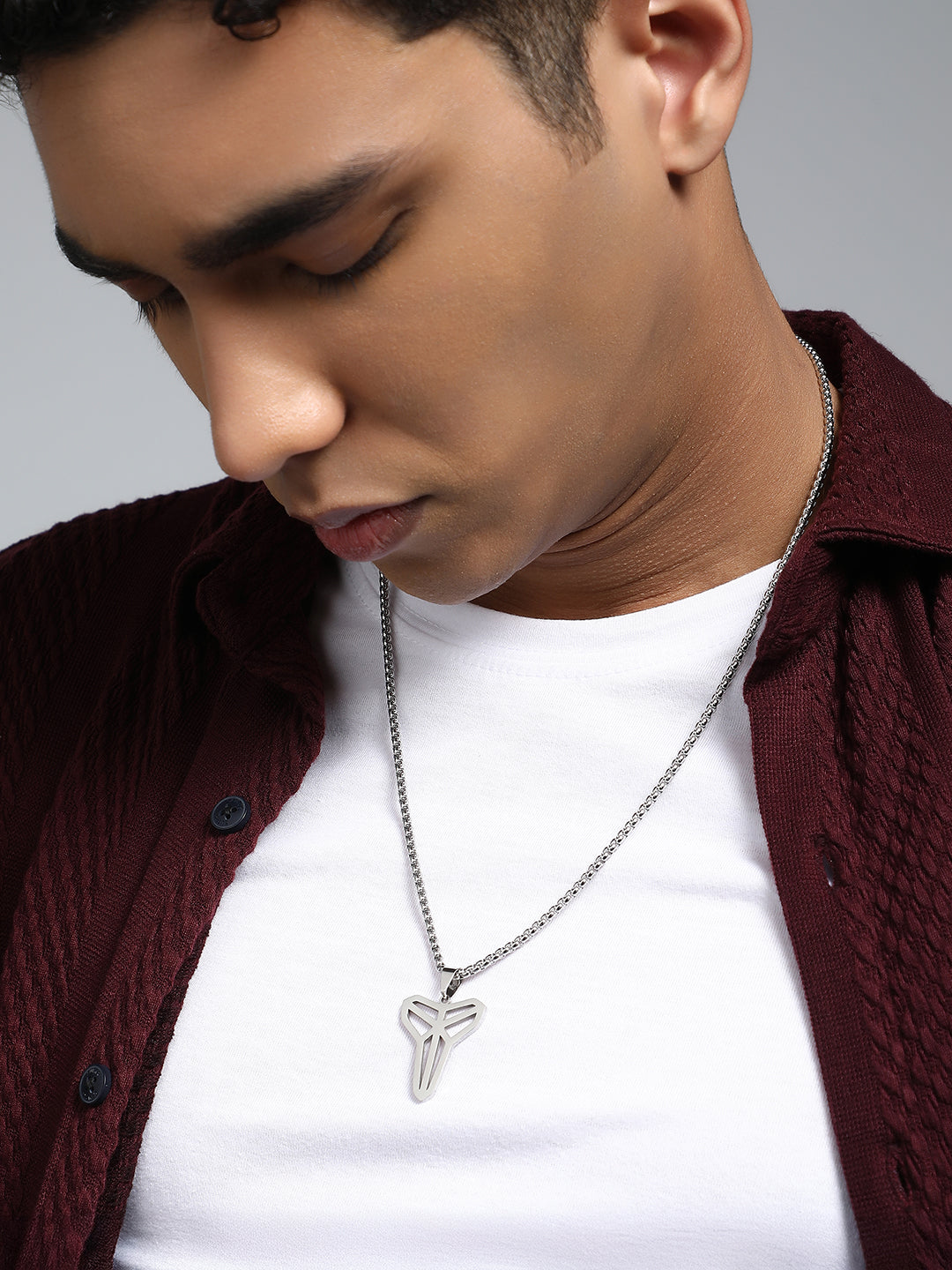 The Trinity Pendant Necklace - Metallic Silver