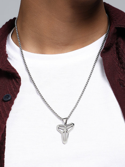 The Trinity Pendant Necklace - Metallic Silver