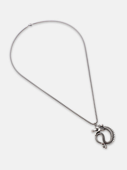 The Draconis Pendant Necklace - Metallic Silver