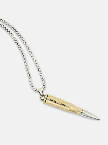 The Bullet Pendant Necklace - Metallic Silver