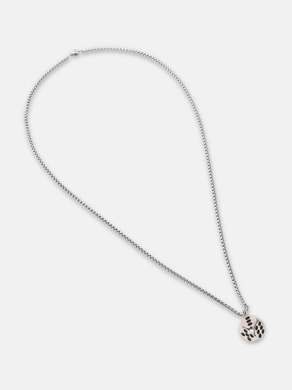 The Dice Pendant Necklace - Metallic Silver