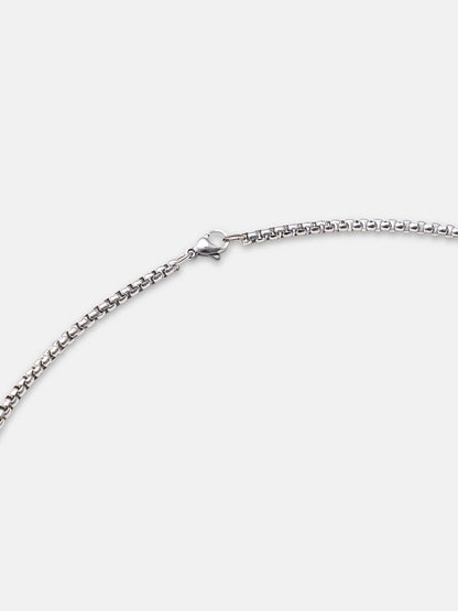 The Dice Pendant Necklace - Metallic Silver
