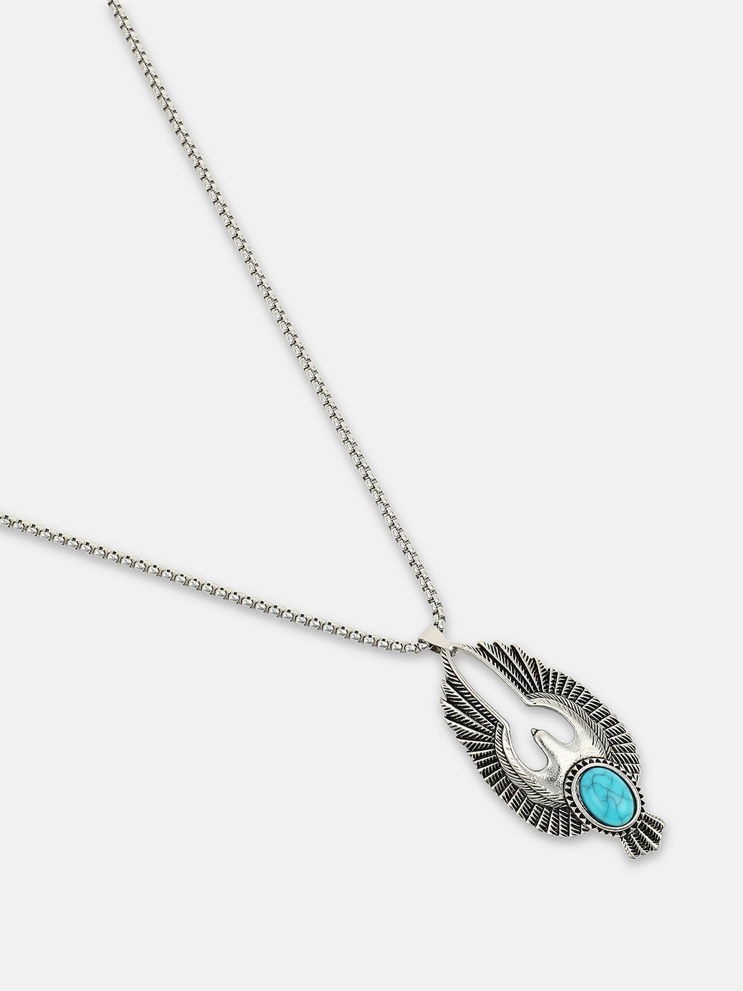 The Phoenix Pendant Necklace - Metallic Silver