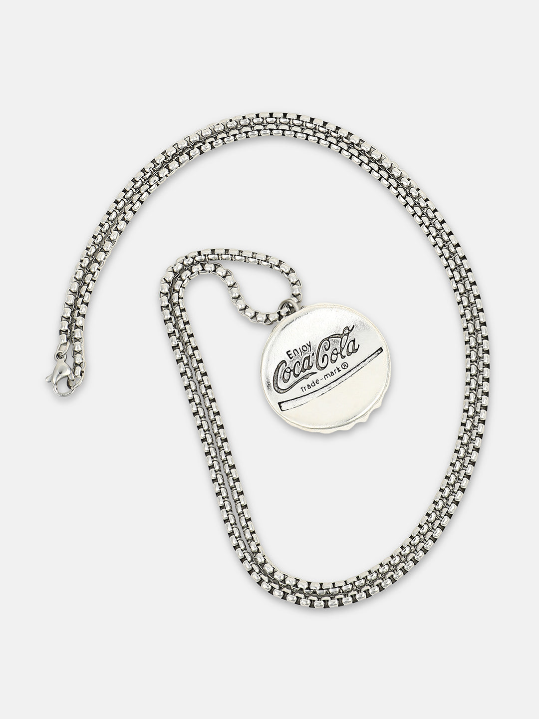 The Cap Pendant Necklace - Metallic Silver