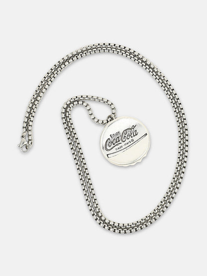 The Cap Pendant Necklace - Metallic Silver