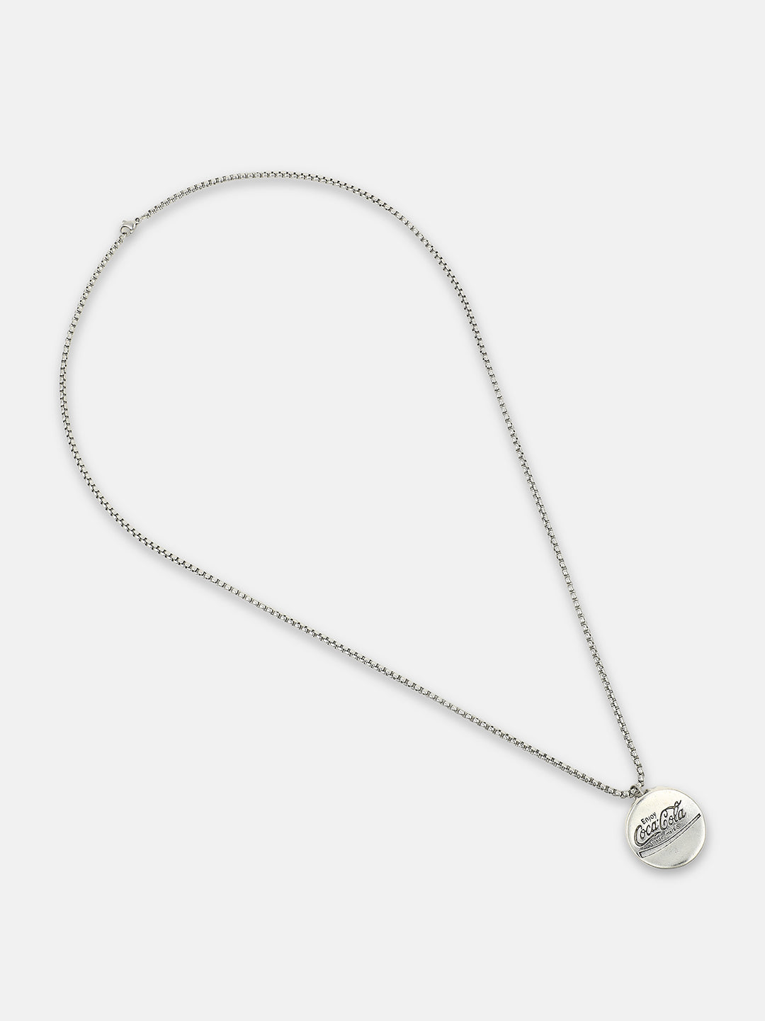 The Cap Pendant Necklace - Metallic Silver