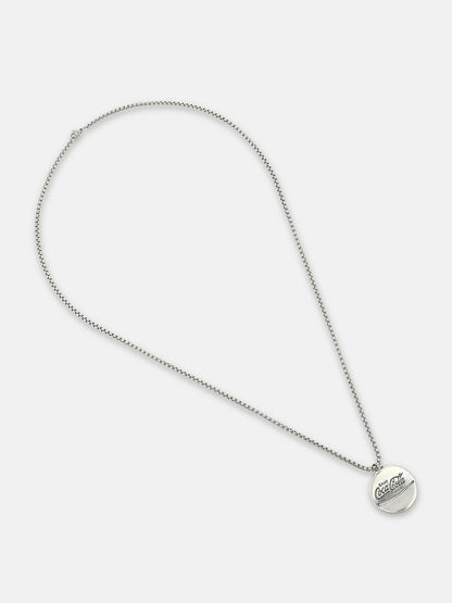 The Cap Pendant Necklace - Metallic Silver