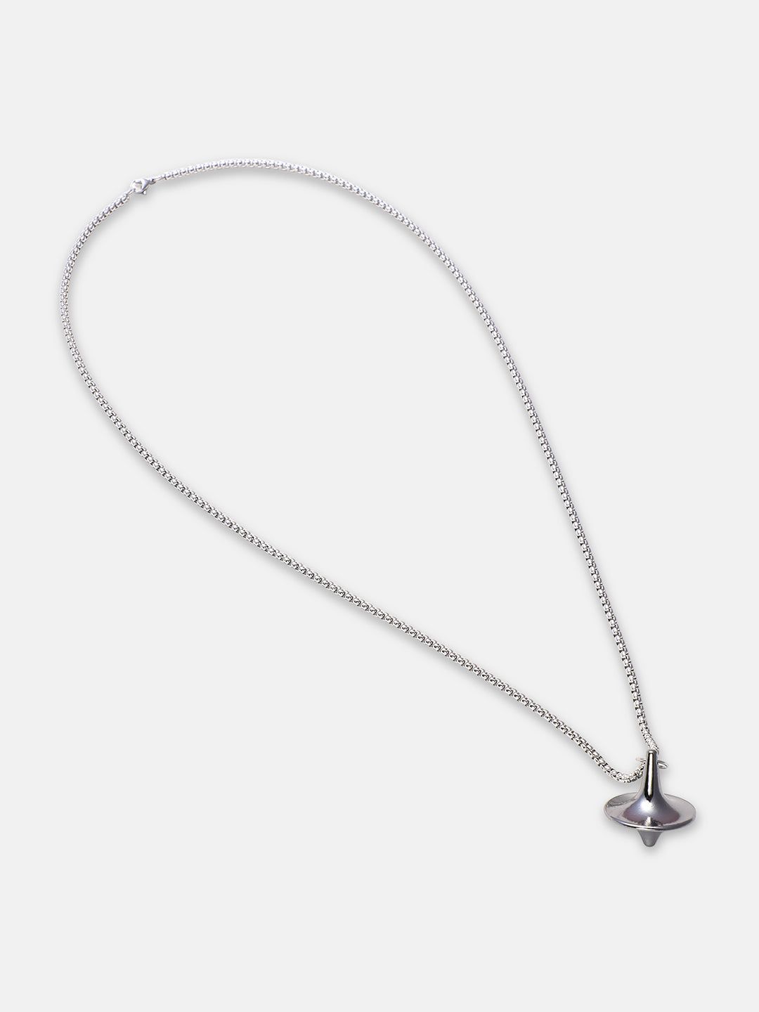 The Spinner Pendant Necklace - Metallic Silver