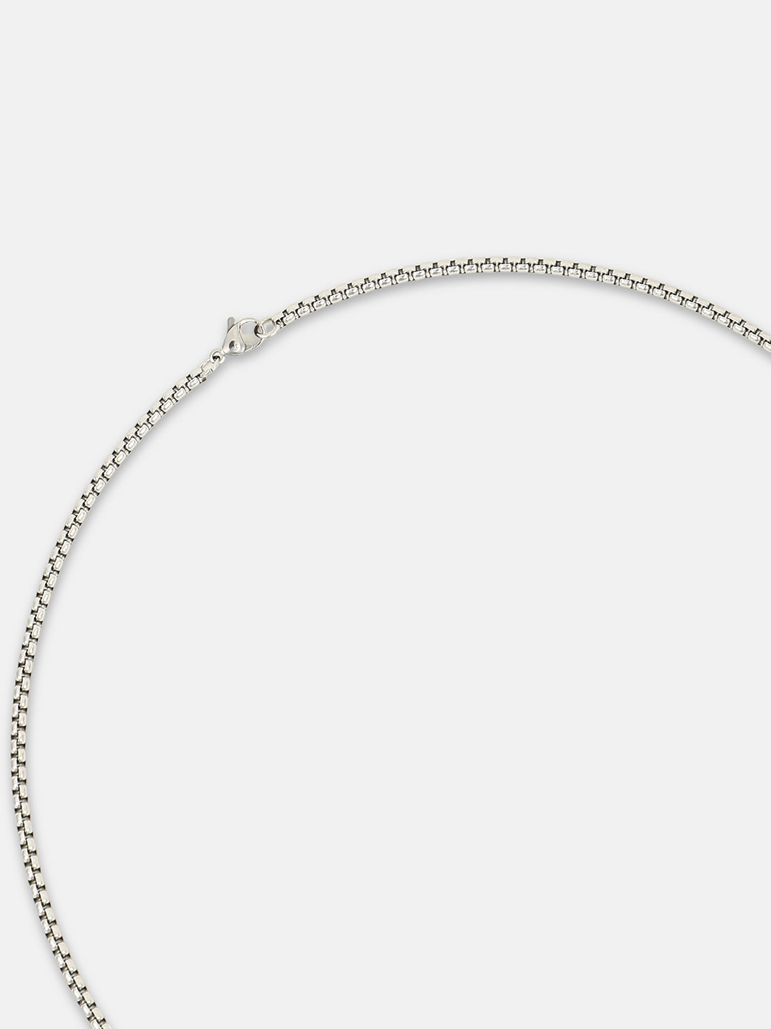 The Link-Halo Pendant Necklace - Metallic Silver