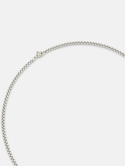 The Link-Halo Pendant Necklace - Metallic Silver