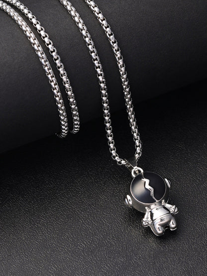 The Astro Pendant Necklace - Metallic Silver