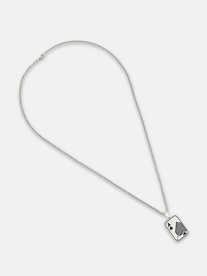 The A-Heart Pendant Necklace - Metallic Silver