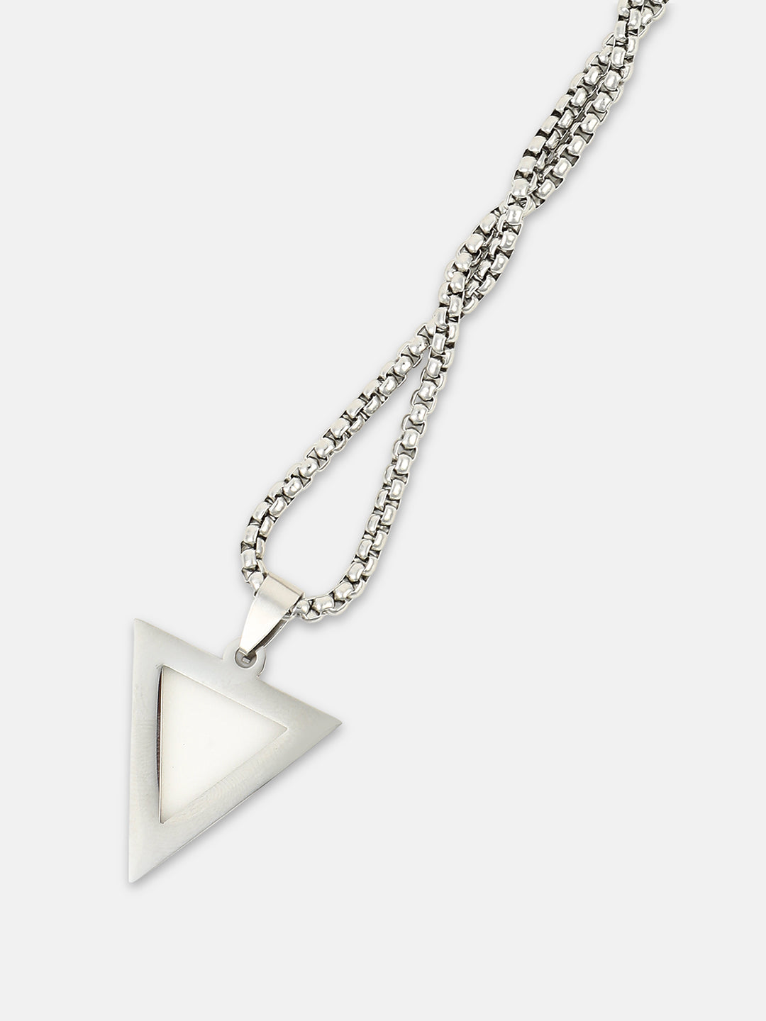 The Triad Pendant Necklace - Metallic Silver