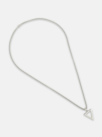 The Triad Pendant Necklace - Metallic Silver