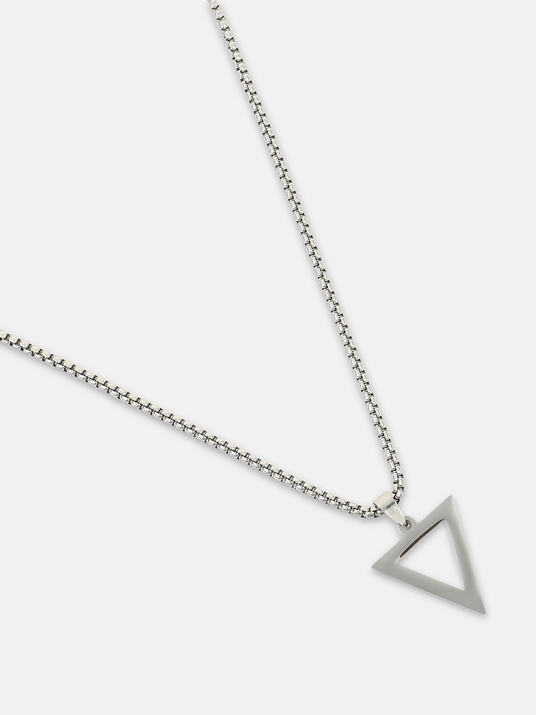The Triad Pendant Necklace - Metallic Silver