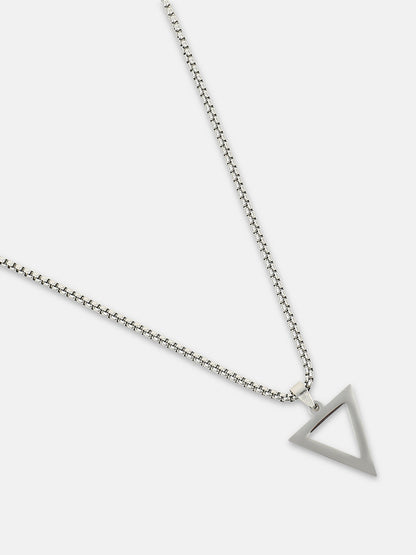 The Triad Pendant Necklace - Metallic Silver