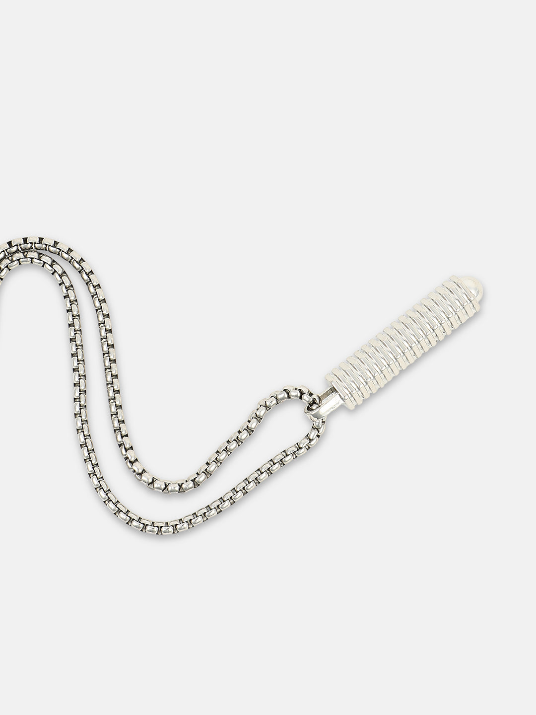 The Ripple Pendant Necklace - Metallic Silver