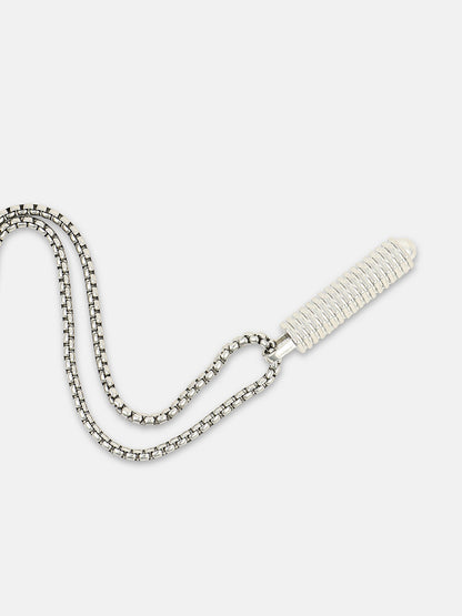 The Ripple Pendant Necklace - Metallic Silver