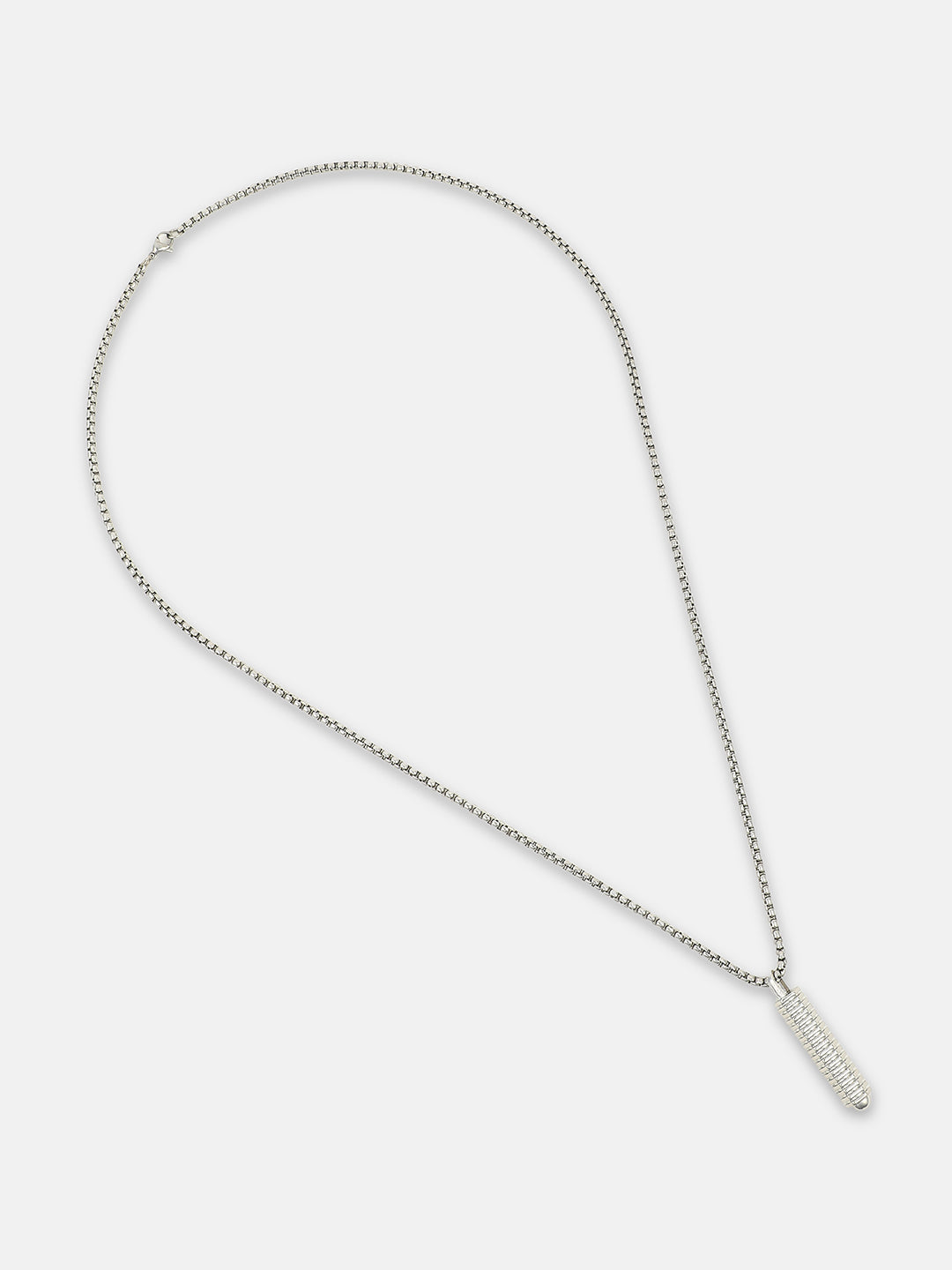 The Ripple Pendant Necklace - Metallic Silver