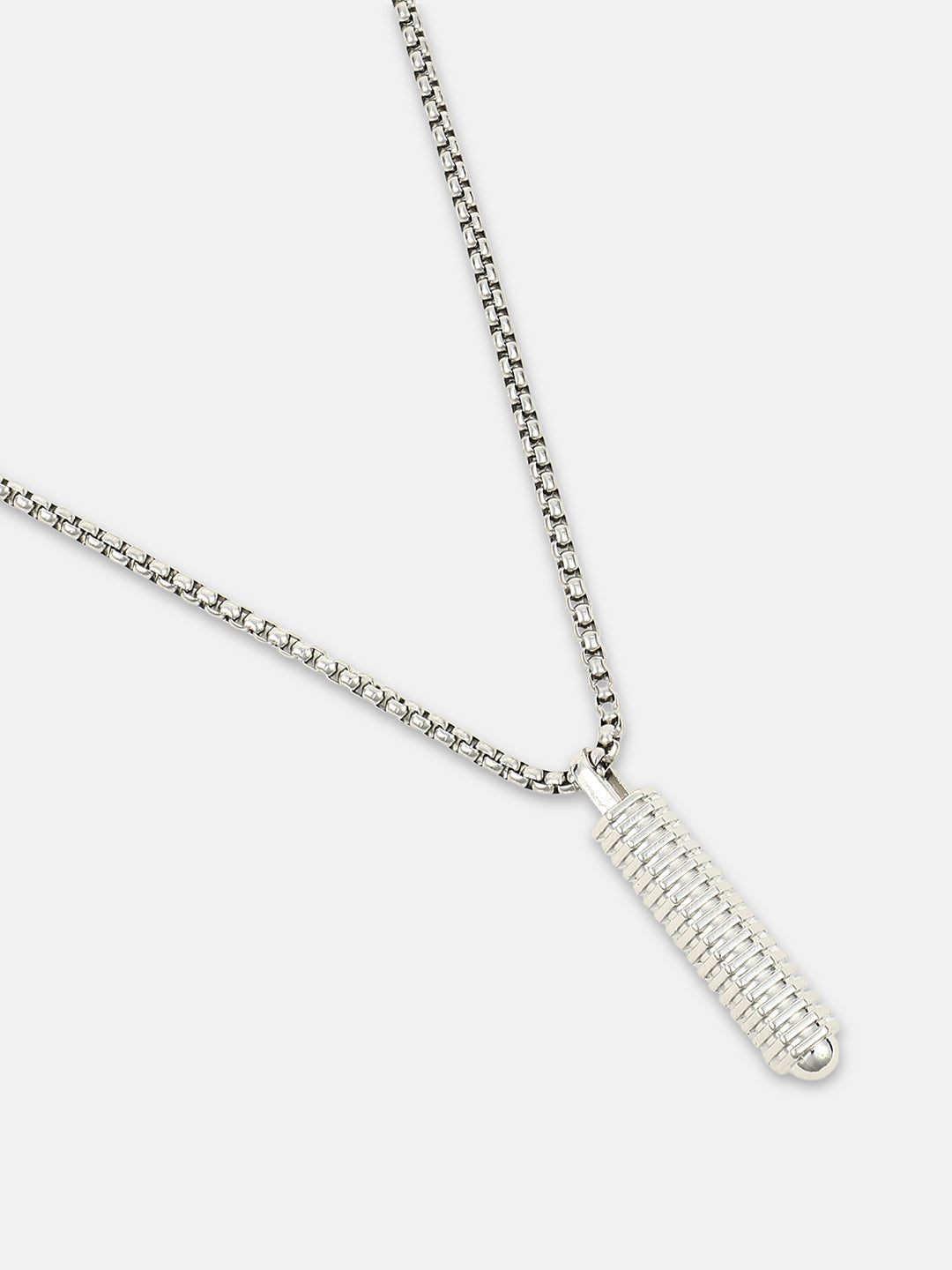 The Ripple Pendant Necklace - Metallic Silver