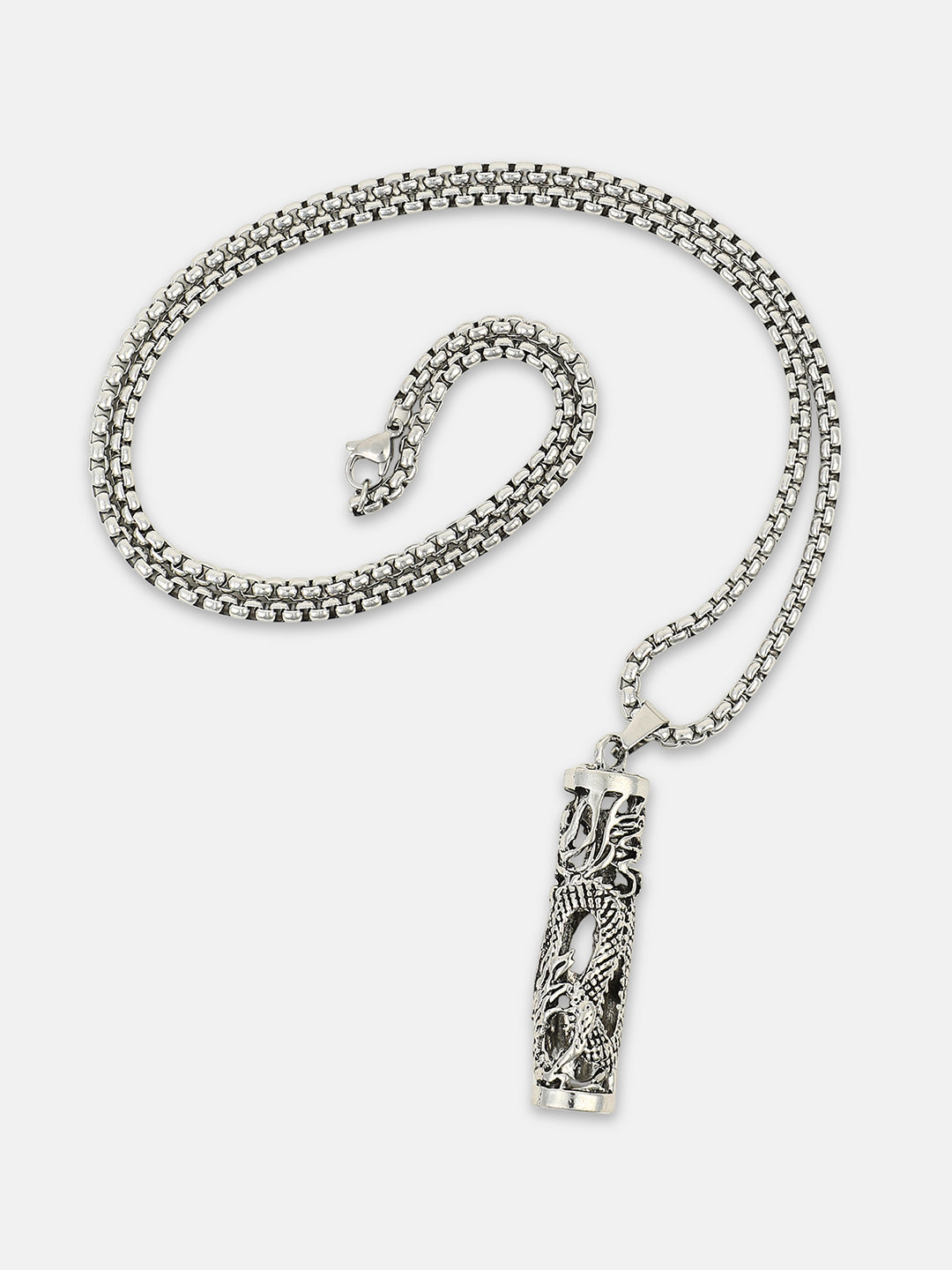 The Slayer Pendant Necklace - Metallic Silver
